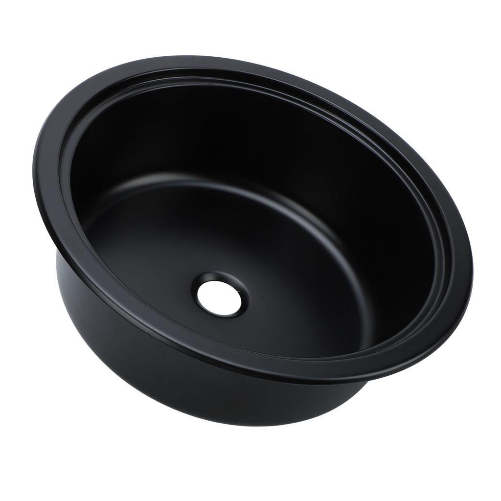 11.81 X 4.72in 304 Stainless Steel Round Sink Rustproof Easy To Maintain Bathroom Hand Wash Basin Fo