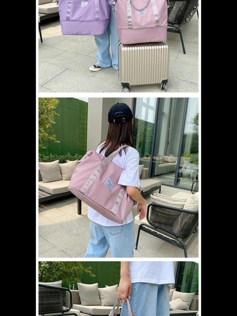 Women's Portable Travel Bag: Lightweight, Large-Capacity Sports & Fitness Bag for Short Trips