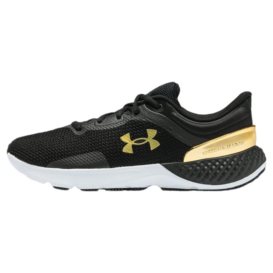 

Under Armour Charged Escape 4 Дышащая Универсальная Ткань Низкие Повседневные Кроссовки для Бега Мужские кроссовки Черный Золотой 3026825-001 41