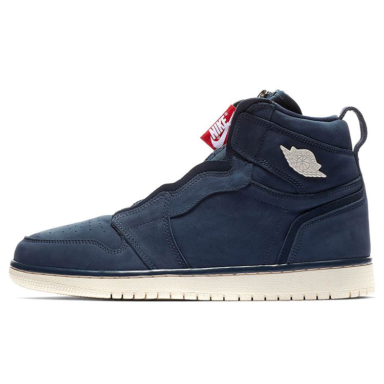 

Air Jordan 1 High Zip Navy Женские кроссовки Синие Белые Черные AQ3742-404