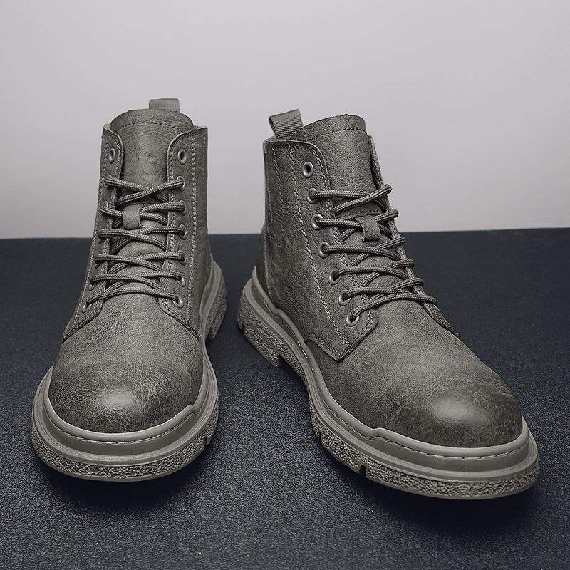 Martin Boots Men's High-top British Leather Shoes Men's Non-slip Soft-soled Short Boots Men's 2025 Autumn New Shoes Men's