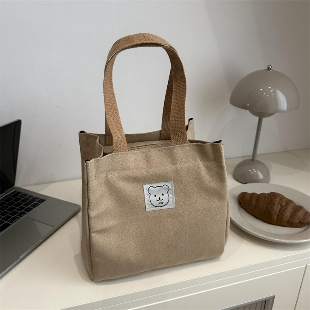 

Casual Large Capacity Box Lunch Bag Insulated Versatile Tote Bag Commuting Bag Office Workers хакі