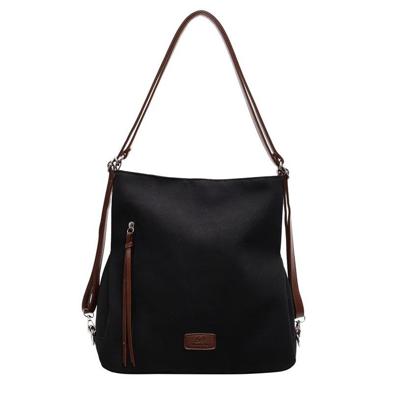 Student Class Canvas Bag Women's 2025 New Spring Large-capacity Backpack Commuter Shoulder Underarm Tote Bag