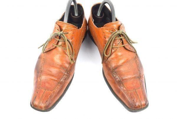 Castellani Vintage Handmade Leather Swirl Moc 25 Brown McKay Stitch Dress Shoes(USED)