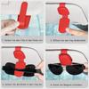 2 Pack Glasses Holder for Car Sun Visor, Genuine Leather Car Visor Accessories, Sunglasses Holder, Magnetic Sunglasses Holder, Ticket Clip