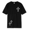Black Cool Diamonds Cross Print T Shirt Harajuku Women Gothic Short Sleeve Summer Hip Hop Tshirt Anime Oversized T Shirt Men