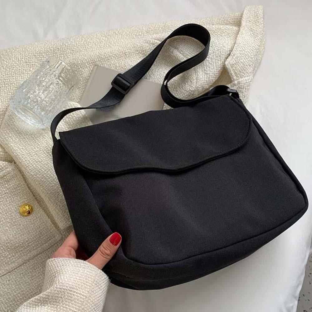 Adjustable Strap Nylon Square Bag Japanese Style Women Messenger Pouch  Storage