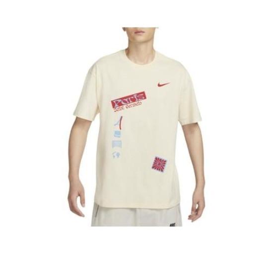 Nike Men s Soccer Crew Neck Short Sleeve T-Shirt in Coconut Milk Color EU L