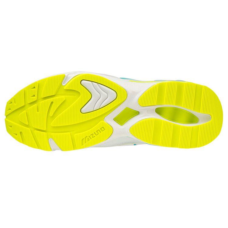 Mizuno Wave Rider 1 Form der Zeit - Weiß Gelb Herren Sneaker D1GA200347