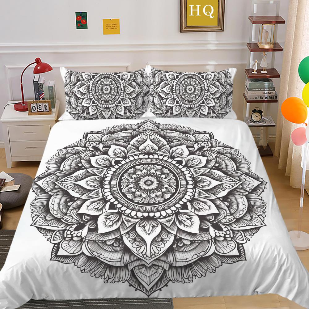 Luxus Datura Bettbezug Set Bettwäschebezug Anzug Polyester Heim Bettwäsche Set Doppelbett Schlafzimmer Dekor