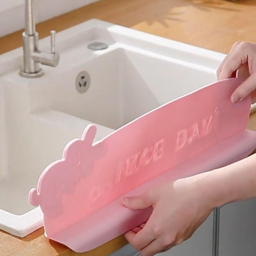 Silicone Sink Splash Guard Reusable Water Blocking Board Flexible Sink Flap Block  Sink Partition
