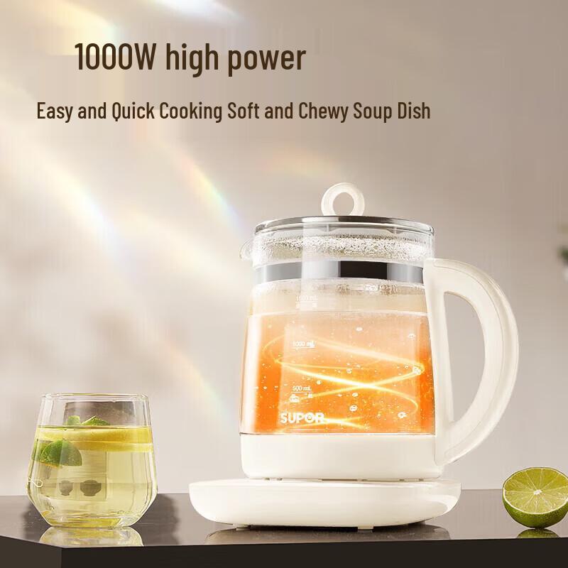 SUPOR 1.5L Smart Glass Health Tea Maker & Electric Kettle CN plug (adapter included)
