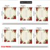 2pcs 2D Flat Printing Merry Christmas Curtains Christmas Roses Holly Bells Digital Printed Polyester Drapes Festive Wall Decor
