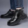 New Men's 2024 Winter Fashion High-top Shoes British Style Outdoor Casual Non-slip High-top Retro Lace Trendy Work Boots 38-44