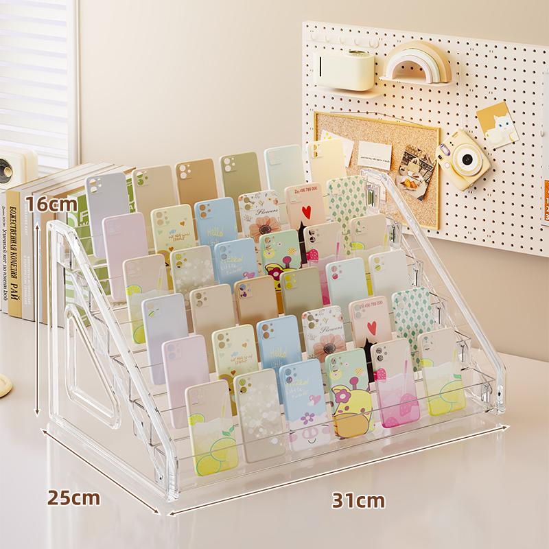 Acrylic Multi-Layer Display Stand for Mobile Phone Cases and Jewelry