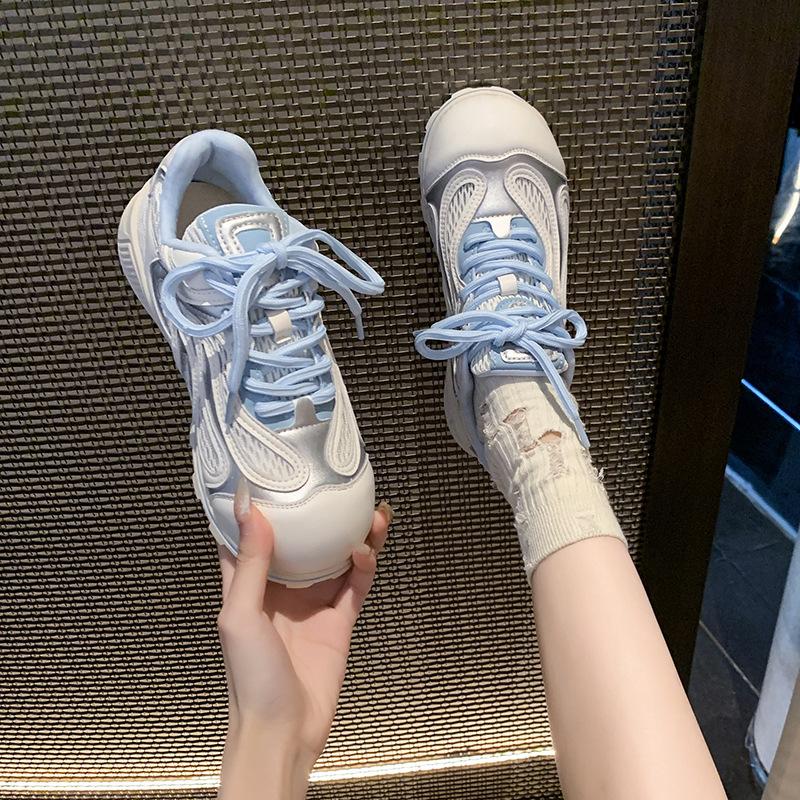 Academy style moral training shoes women's summer 2025 new comfortable and versatile flat-bottomed casual Forrest Gump shoes mesh sports shoes