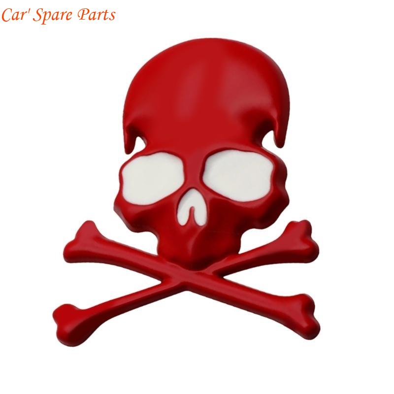 Y4UA Unique Skull & Crossbones Skull Metal Decals Metal Emblems Car Accessories