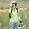 Damen Schnelltrocknendes Langarm-Laufshirt mit Farbblock
