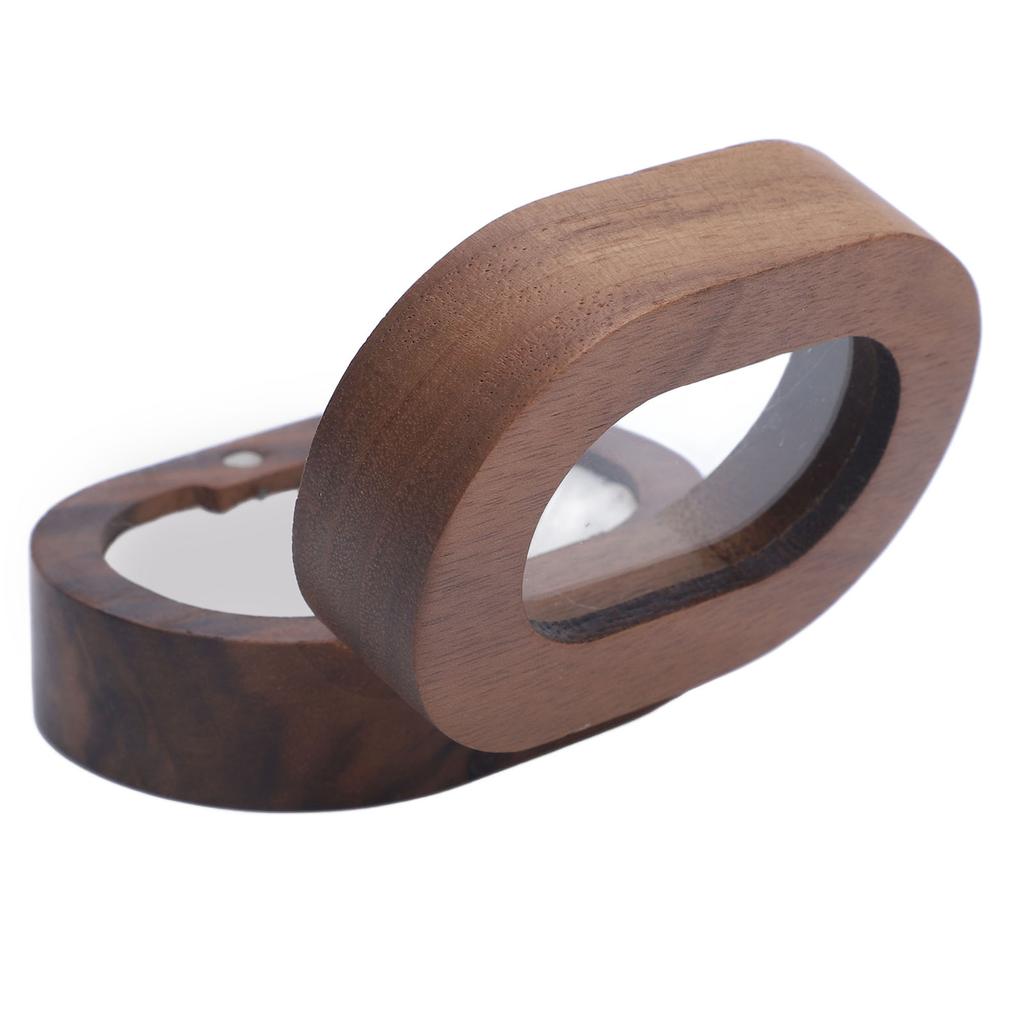 Ring Storage Box Vintage Walnut Wood and Soft Sponge Proposal Ring Holder for Wedding Or Festival Magnetic Closure