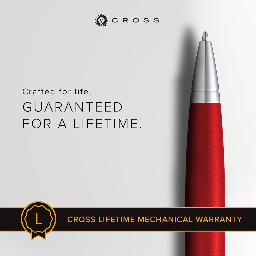 CROSS Ballpoint Officially Imported Pen, Oil-Based, Karei, Red, AT0112-19,
