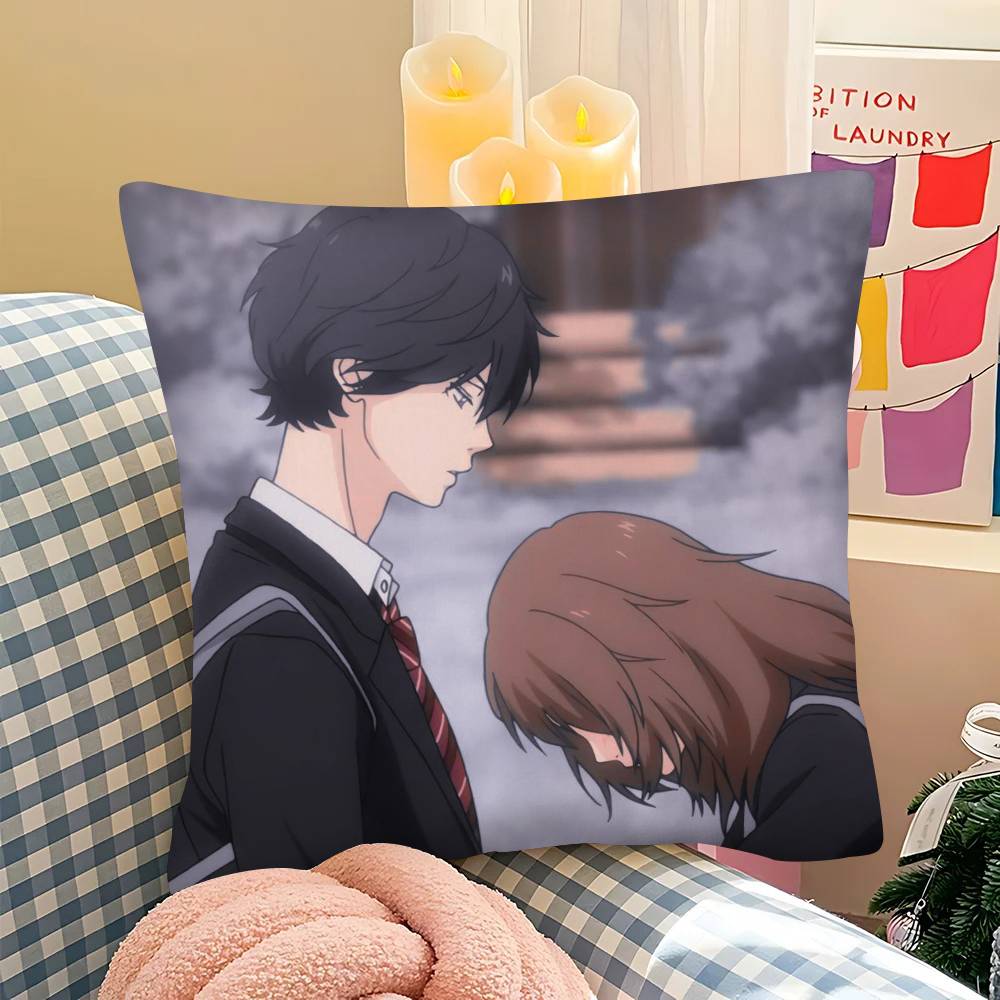 pc Anime Ao Haru Ride Pillow Case Fashion Square Pillowcase Bedroom Sofa Room Ins Decoration Leisure