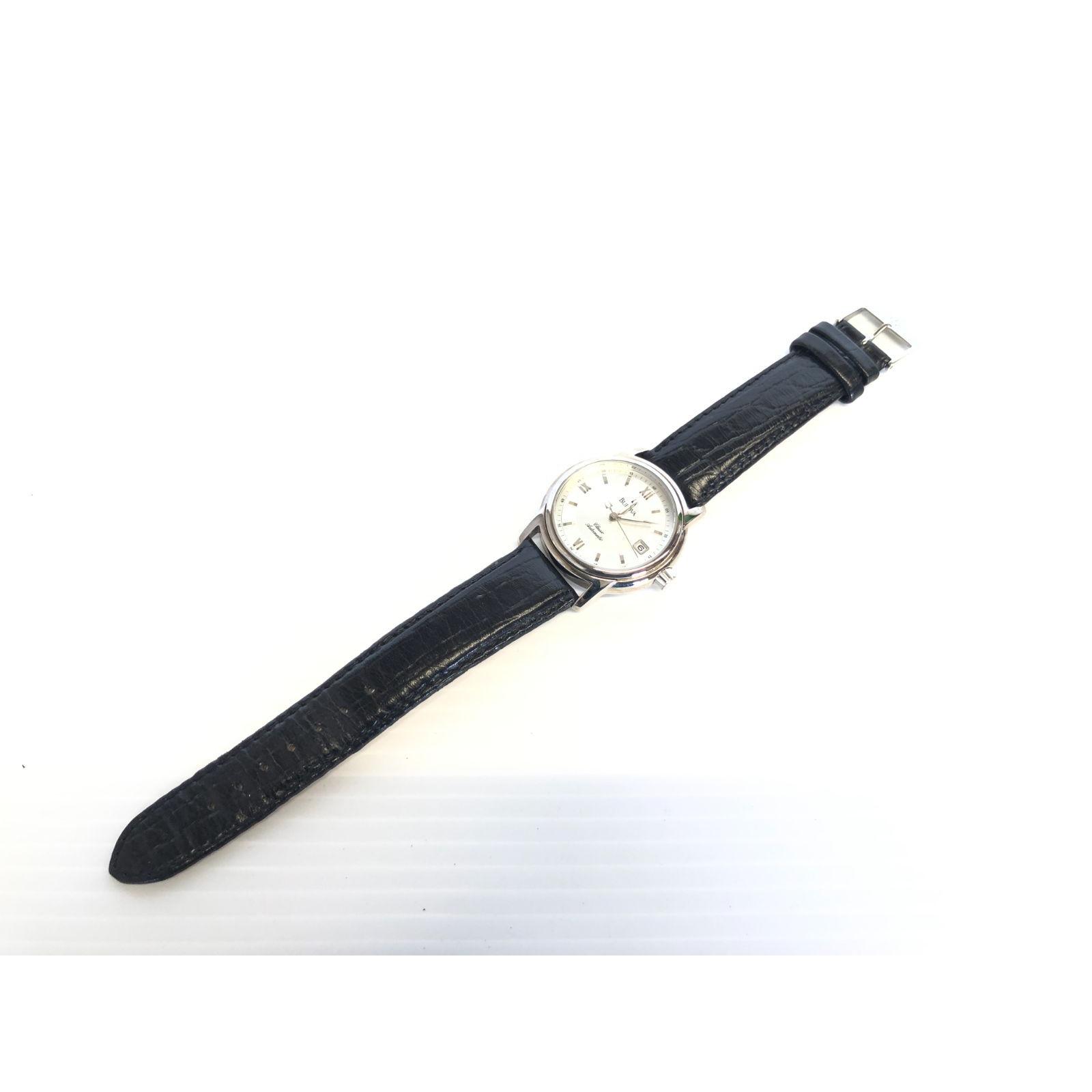 Б/у Классические автоматические часы Bulova Bulova Automatic Кожаные