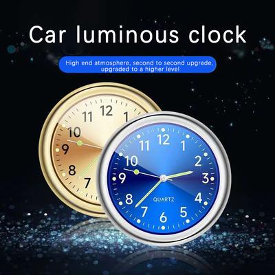 Relógio de Carro Universal Pequeno Luminoso de Alta Qualidade À Prova de Choque Decorativo Relógio de Carro Ornamento Automotivo Acessórios para Carro