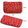[Inden-ya] Coin Purse Compact Deer Leather Lacquer Crafts No.1002 ([13-148] Red Ground-White Lacquer Plum)