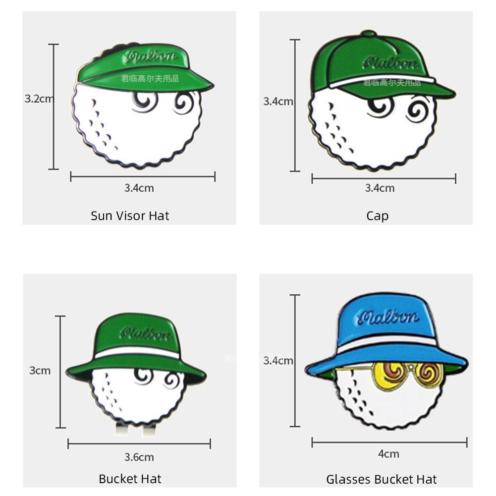 Clip per cappello da golf Segnalini da golf Magnetici staccabili Lega di zinco Antiruggine Etichette per palline Regali per cintura tasca