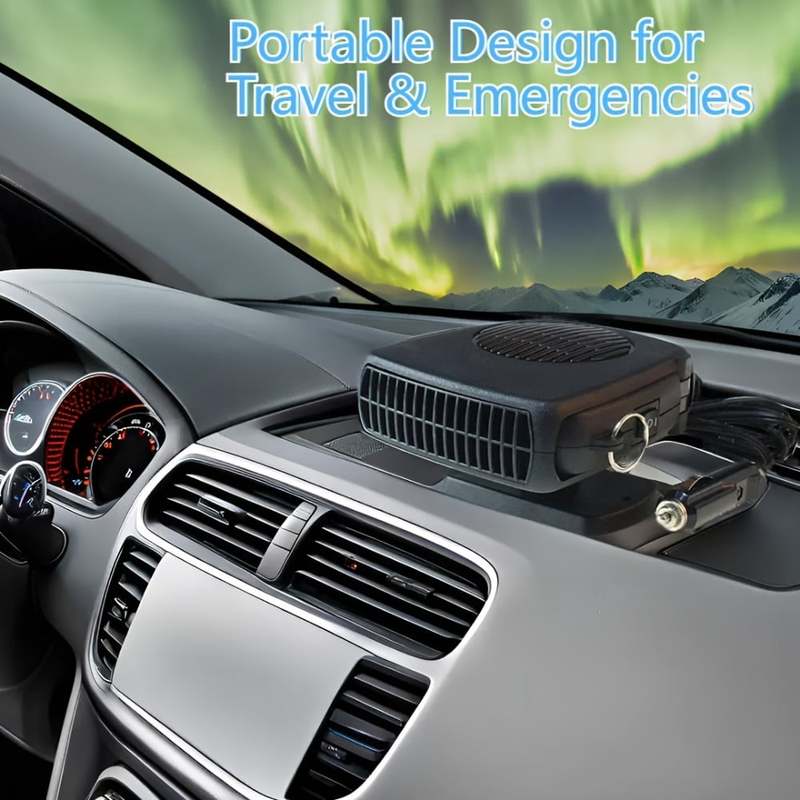 200W 360° Car Heater 12V DC Heating Cooling Fan Windshield Defroster Demister
