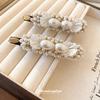 Simple pearl handmade hairpin French elegance temperament bangs side duck bill clip versatile hairpin woman