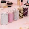 Diamond Plastic Cotton Swab Holder Cosmetic Organizer Storage Box Desktop Dust Proof Cosmetic Organization for Beauty Tools