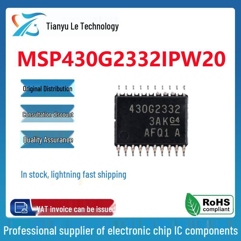 MSP430G2332IPW20 TSSOP-20 16-bit Microcontroller, Original Genuine, 4K Memory
