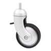SWIVEL CASTER GIOTTO RUBBER RING D85 H130 ERM10 ALUMINUM FINISH RAL 9006.