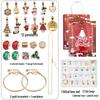 Caixa de Presente Surpresa Vermelha Transfronteiriça de Natal para Crianças - Calendário do Advento Cego Dourado/Prateado DIY