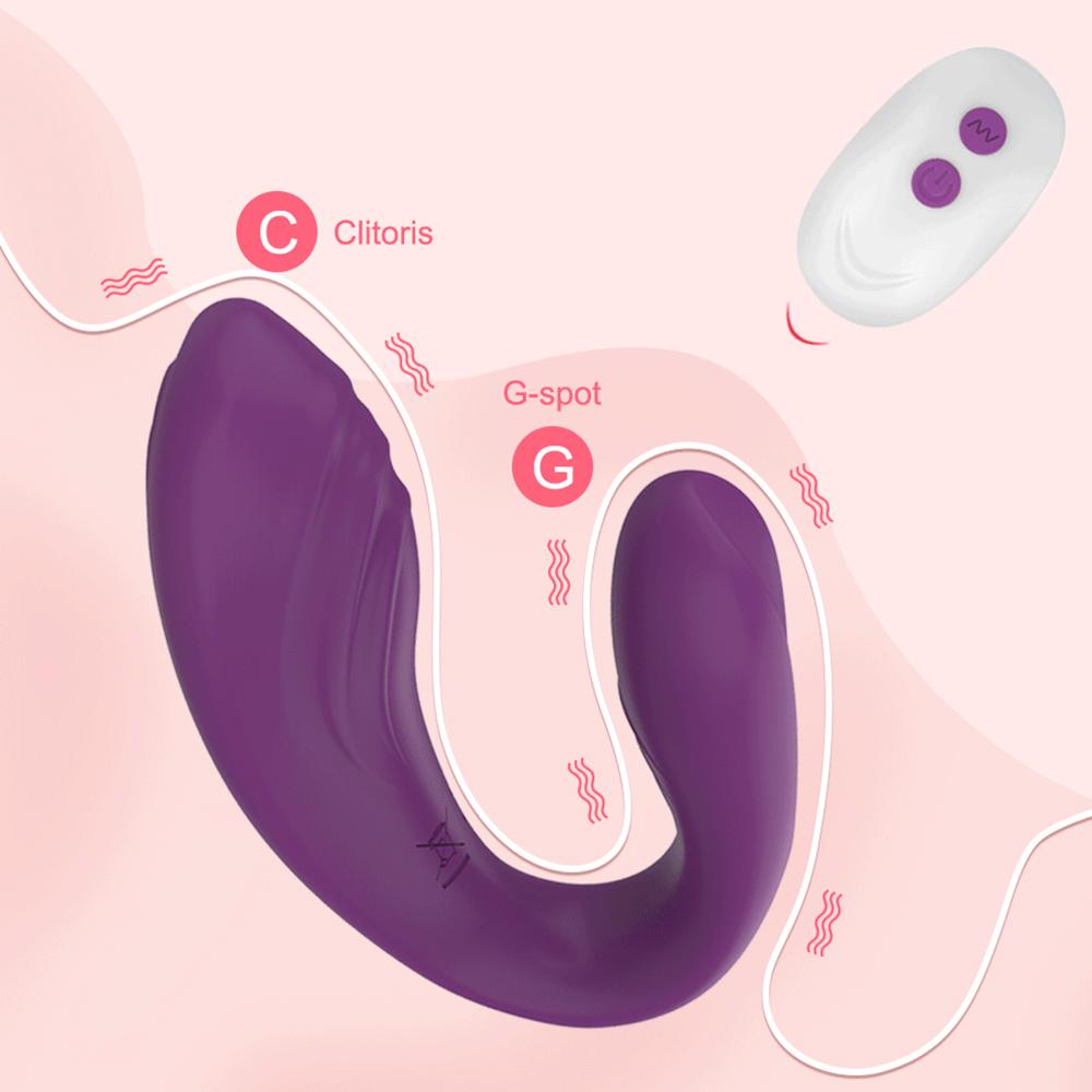 Wireless Remote Control Vibrating G Spot Clitoris Stimulators Double Penetration Dildo Vibrators Sex Toys for Women Couples Adult