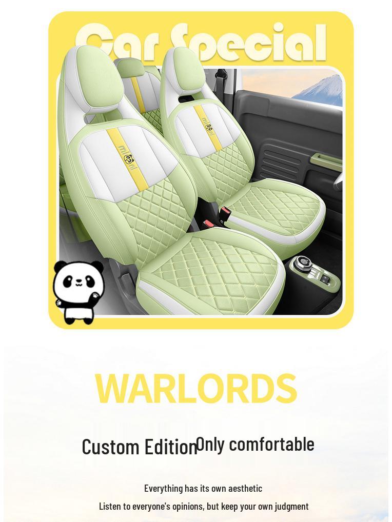 Panda MINI Universal Breathable Car Seat Cover – Cute, Wear-Resistant, Perforated, Four-Season Compatible