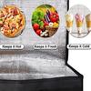 Folding Insulated Food Delivery Bags Large Capacity Thermals Storage Waterproofed Camping Cookware For Picnics Event