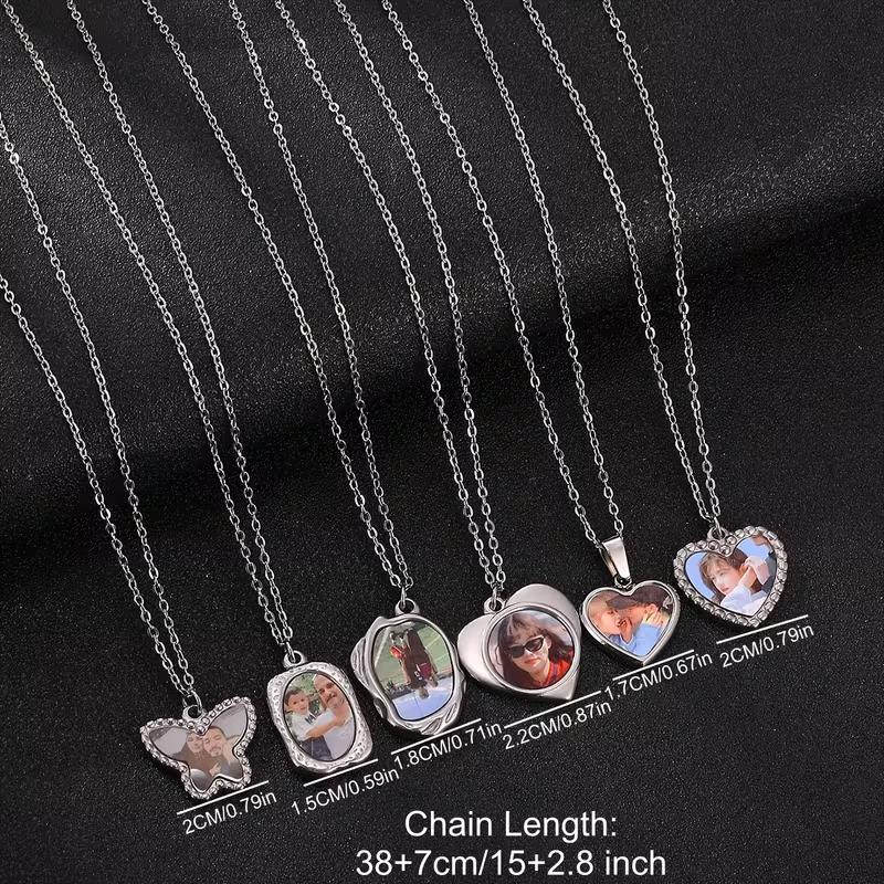 Custom Image Heart Locket Necklace For Women Stainless Steel Personalized Secret Romantic Anniversary Lover Jewelry Mama Gifts