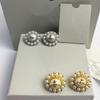 Kaiserinwitwe Cixi Sonnenblumen Magnetische Perlenkette & Französisches Retro Ohrring Set