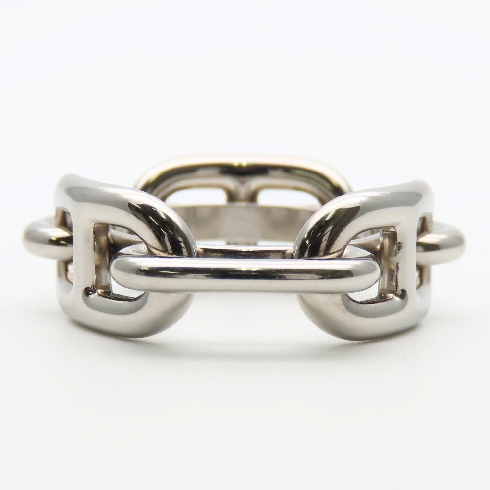 Gebrauchter HERMES Schalring ChÃ©ne Dunkel BIJOUTERIE FANTAISIE Metall 10,9g Versilbert