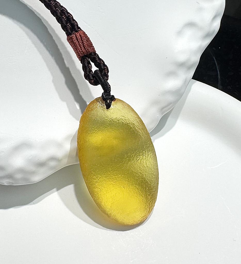 1Pcs Meteorite pendant, droplet-shaped lucky stone, couple pendant necklace