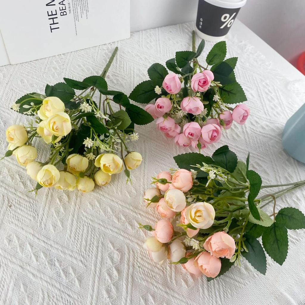 10pcs Direct Sales Simulation 15-Head Hennessy Xiaofu Bundle Simulation Flower Home Wedding Photography Camping Decoration