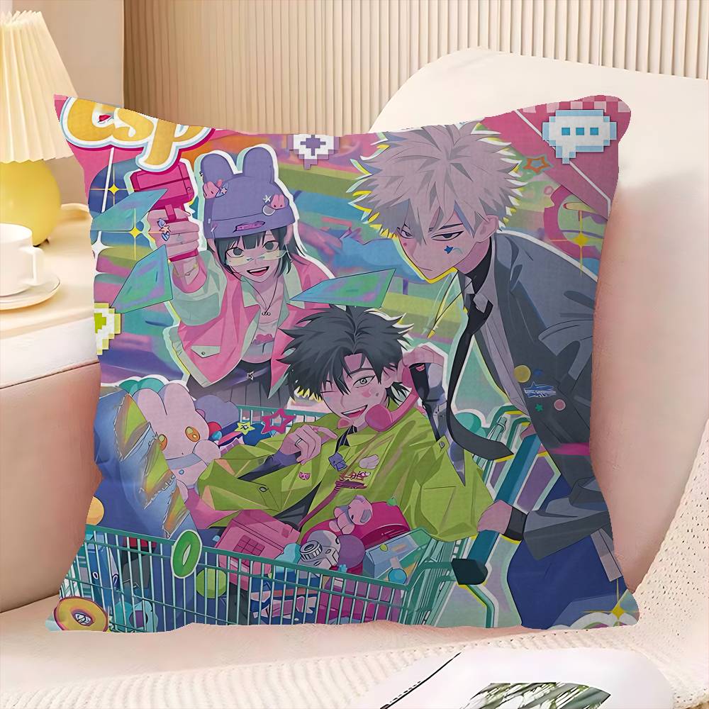 Link Click Anime Cushion Cover Polyester Sofa Cushions Decorative Throw Pillows Home Decoration Pillowcover