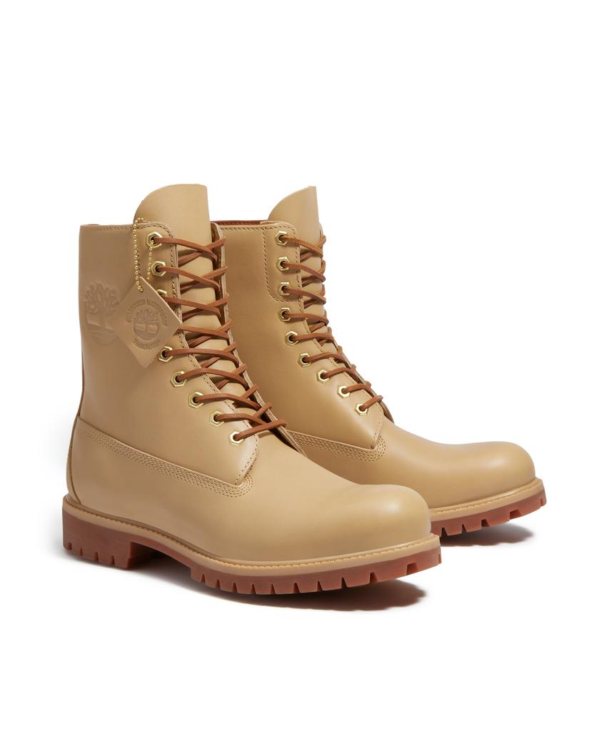 Timberland (Men'S) Premium 8-Inch Lace Waterproof Boots - Medium Beige Full Grain / A6Fq3-En2