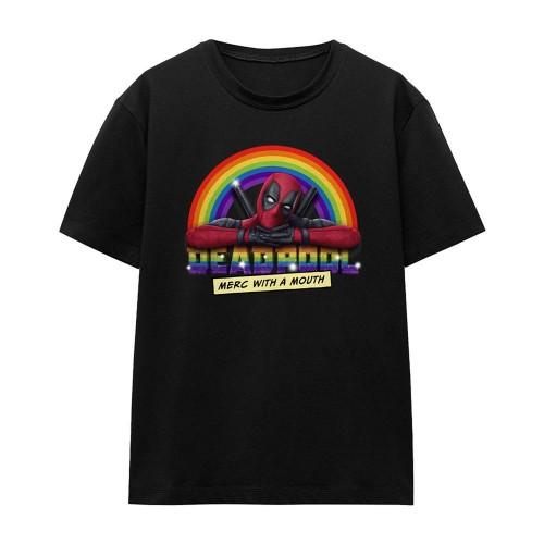 Deadpool Womens/Ladies Merc With A Mouth Rainbow T-Shirt