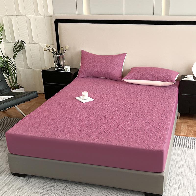 Waterproof Cotton Urine Pad Bed Cover - Thick Solid Color Mattress Protector (2026 Model)
