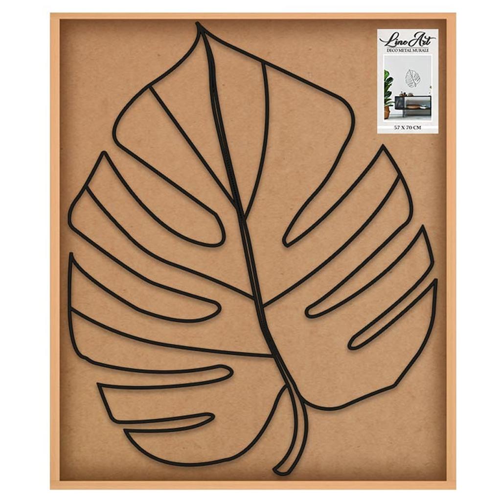 Les Trésors De Lily [A3245] - XXL Metal Decoration 'Monstera Leaf' Black - 70x57 Cm