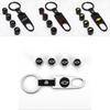 Elegant Zinc Alloy Car Wheel Tire Valve Dust Caps With Chevrolet Emblem Keychain