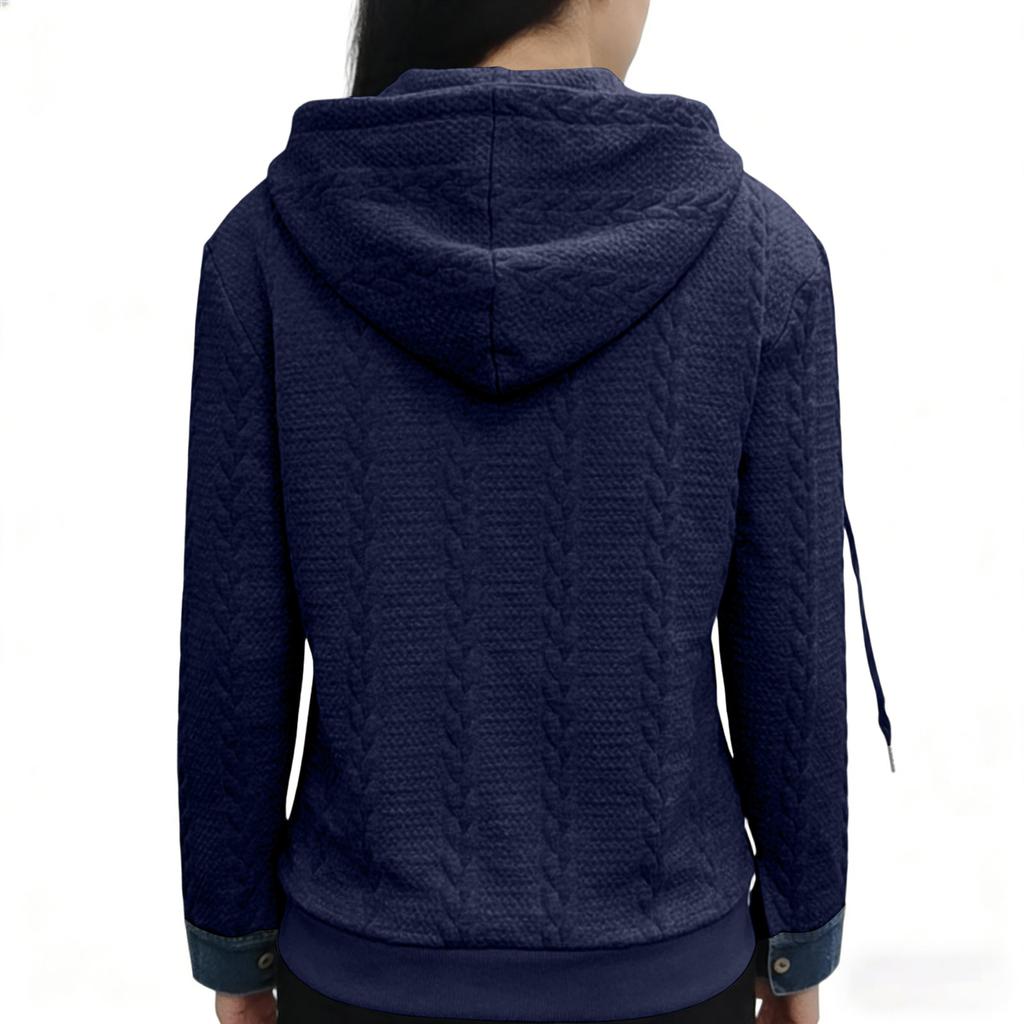 Womens Knitted Sweaters V Neck Patchwork 2 In 1 Sweater Casual Workwear Cozy Soft Knit Clothes